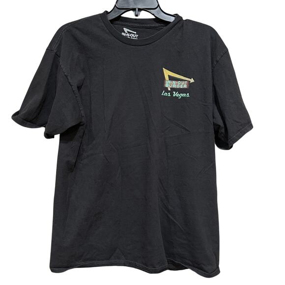 In-N-Out Burger Shirt Women Large Black Las Vegas Palm Tree Sunset Graphic Tee - Picture 1 of 6